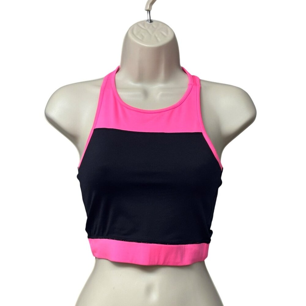 Energie Active Juniors' Trixi Racerback Sports Bra, Pink/ Black, Sz. S